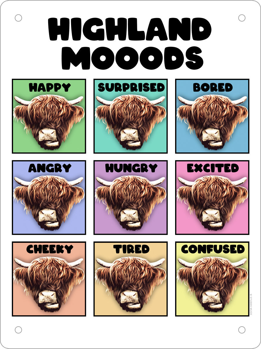 Highland Mooods Mini Tin Sign