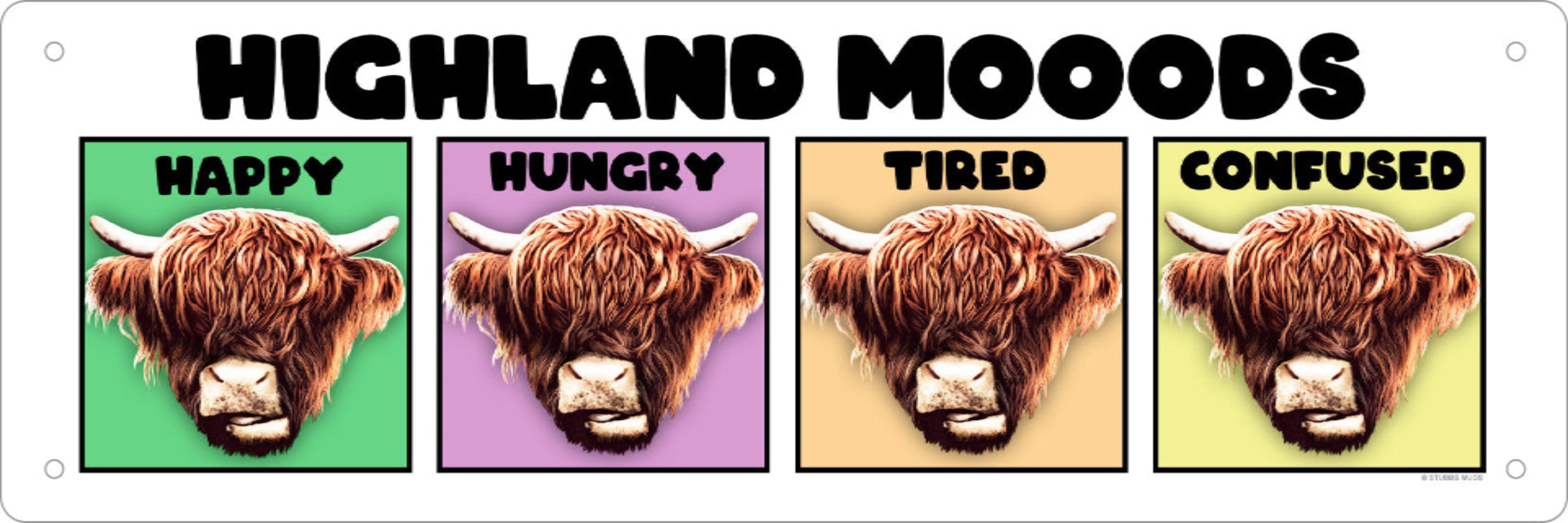 Highland Mooods Slim Tin Sign