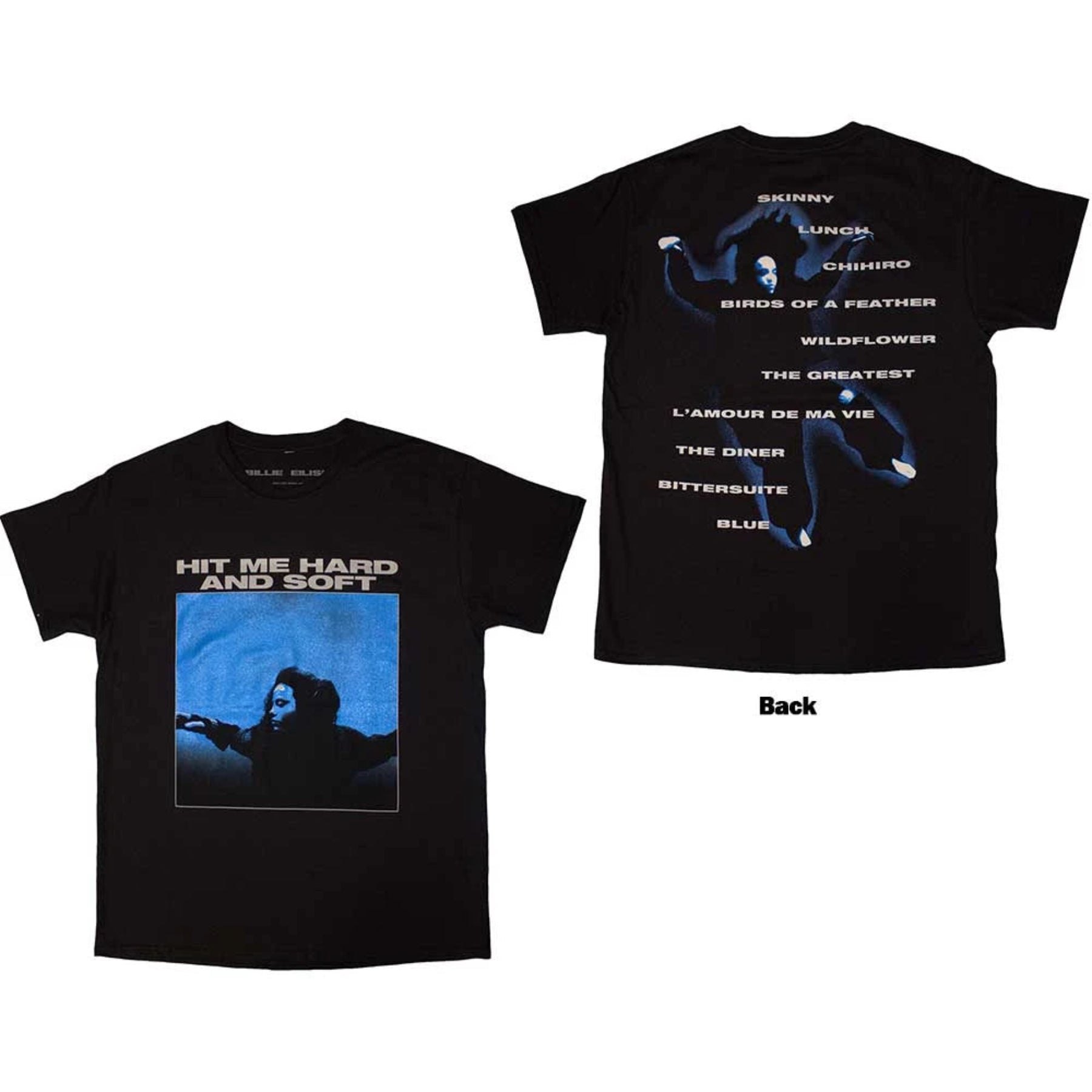 Billie Eilish Hit Me Hard And Soft Tracklist T-Shirt With Back Print