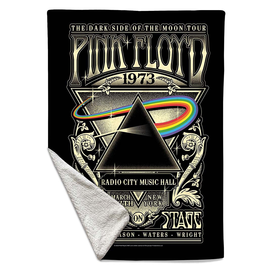 Pink Floyd 1973 Live Sherpa Fleece Blanket