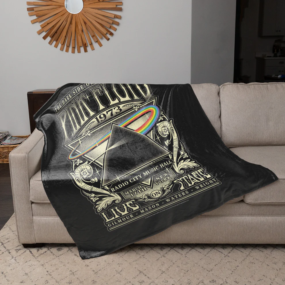 Pink Floyd 1973 Live Sherpa Fleece Blanket