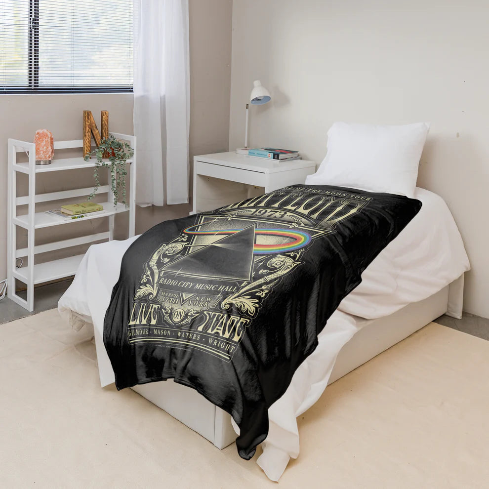 Pink Floyd 1973 Live Sherpa Fleece Blanket