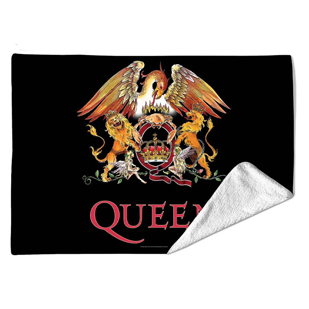 Queen Crest Sherpa Fleece Blanket