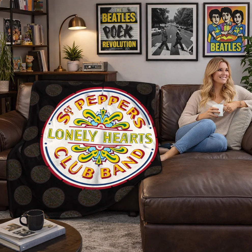 The Beatles Sgt Pepper Sherpa Fleece Blanket