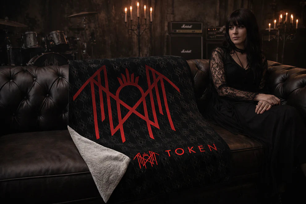 Sleep Token Red Logo Sherpa Fleece Blanket