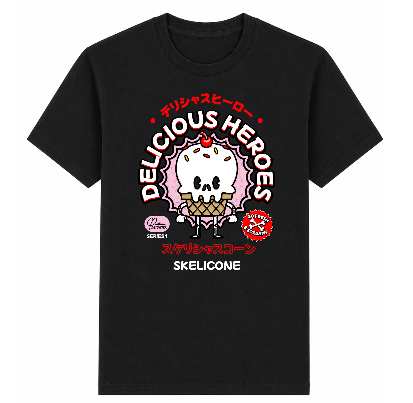 Delicious Heroes Skelicone T-Shirt