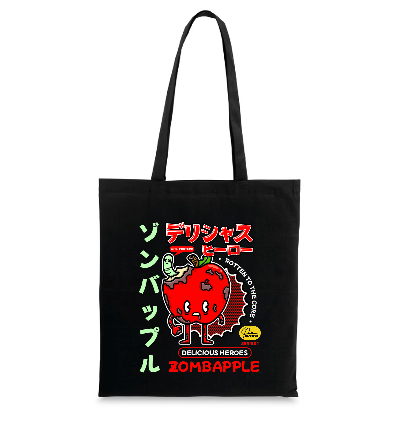 Delicious Heroes Zombapple Tote Bag