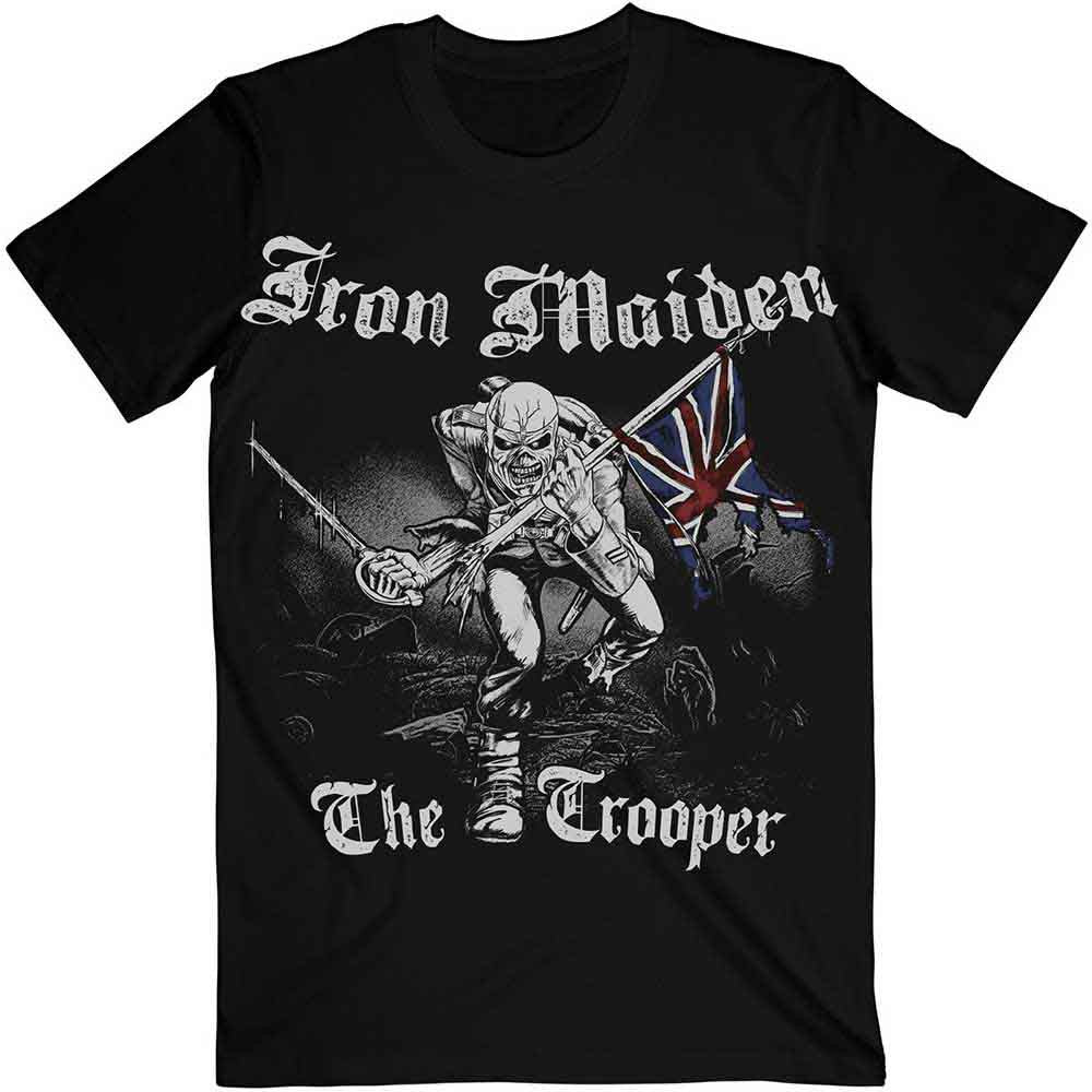 Iron Maiden Sketched Trooper T-Shirt With Back Print