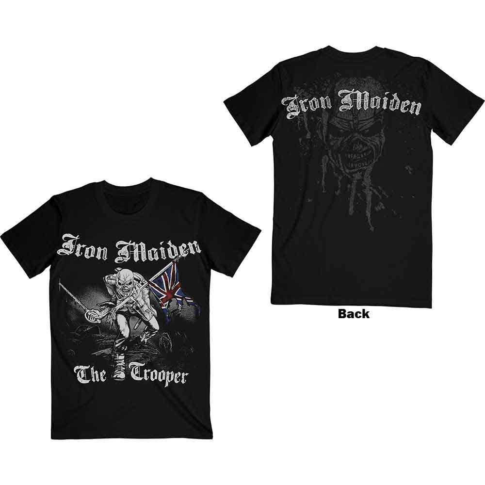 Iron Maiden Sketched Trooper T-Shirt With Back Print