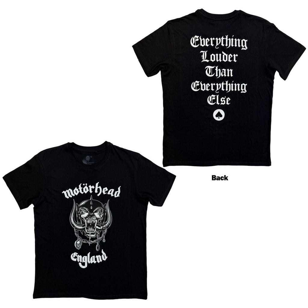 Motorhead England T-Shirt With Back Print
