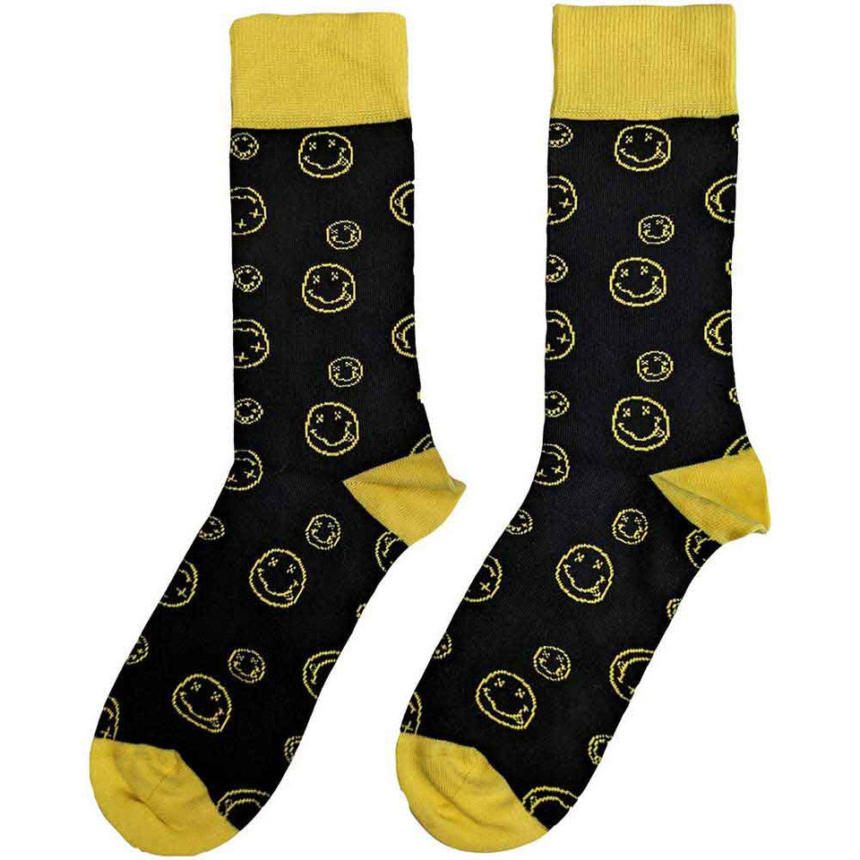 Nirvana Outline Happy Faces Men's Socks