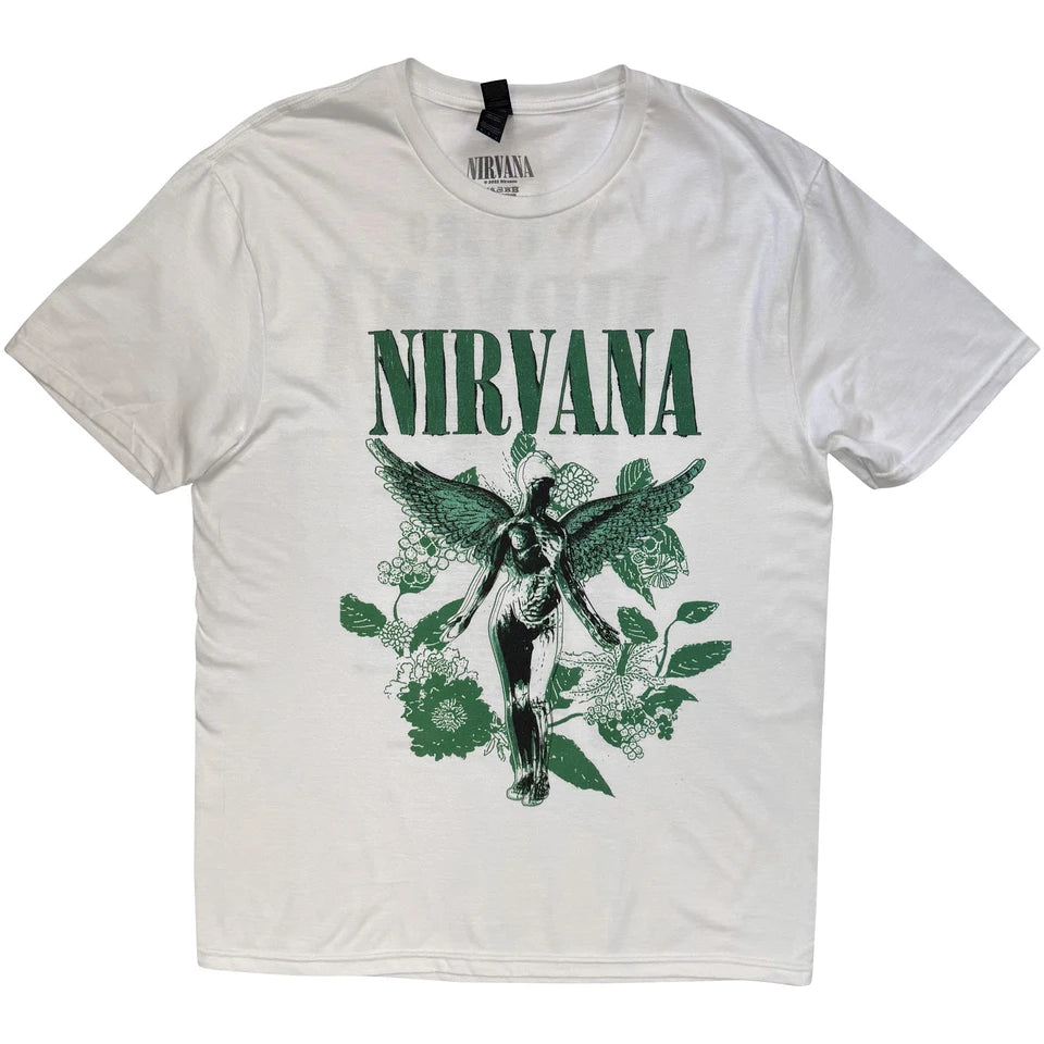 Nirvana In Utero Green T-Shirt With Back Print