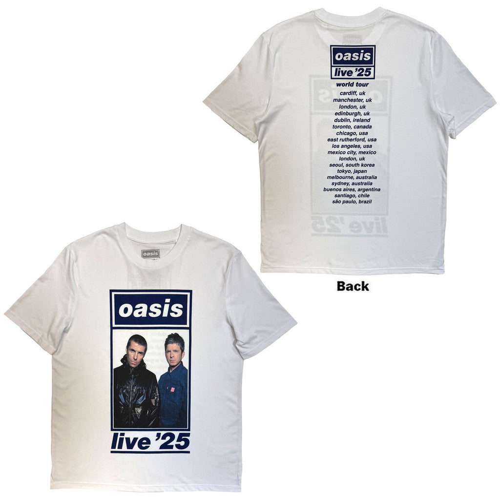 Oasis Colour Photo Live '25 World Tour T-Shirt With Back Print (Ex-Tour)