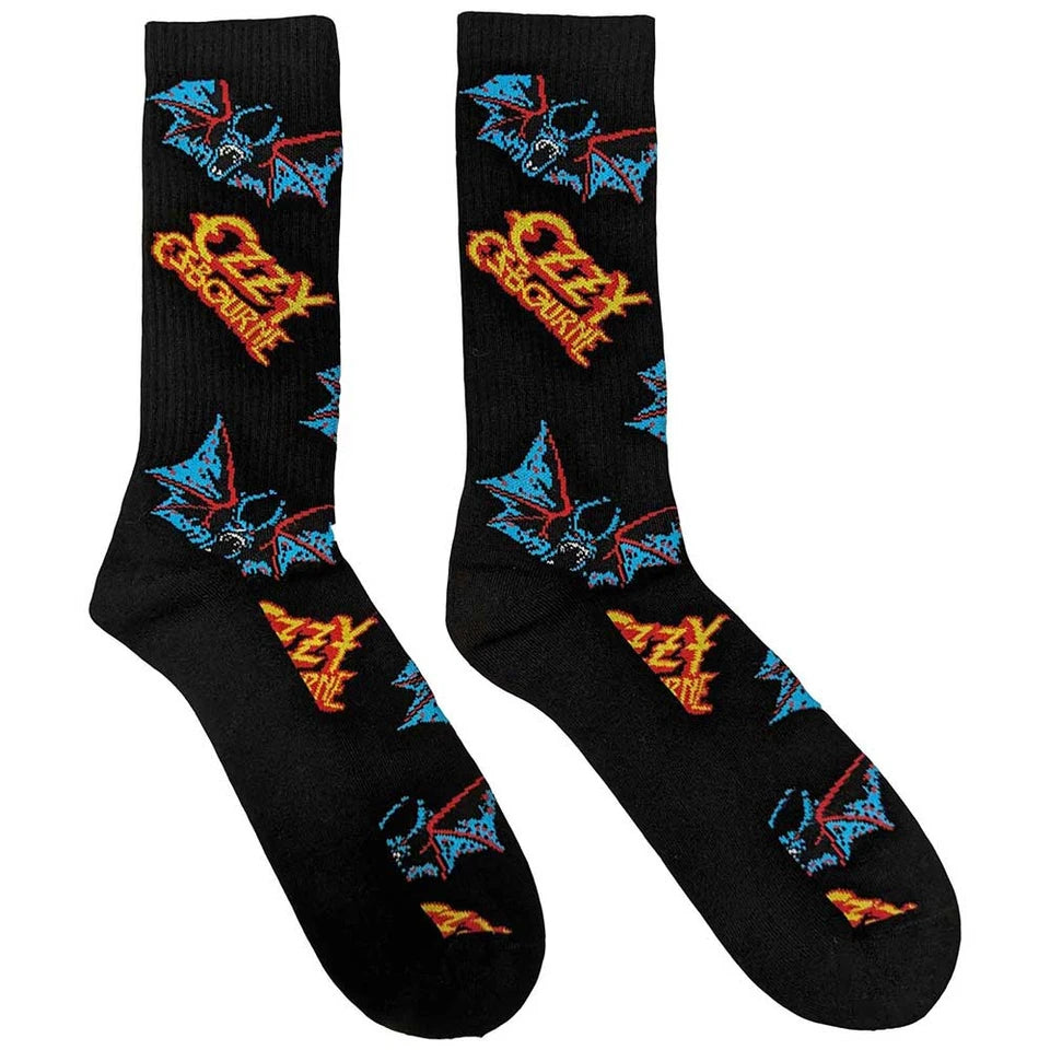 Ozzy Osbourne Logos & Bats Men's Socks