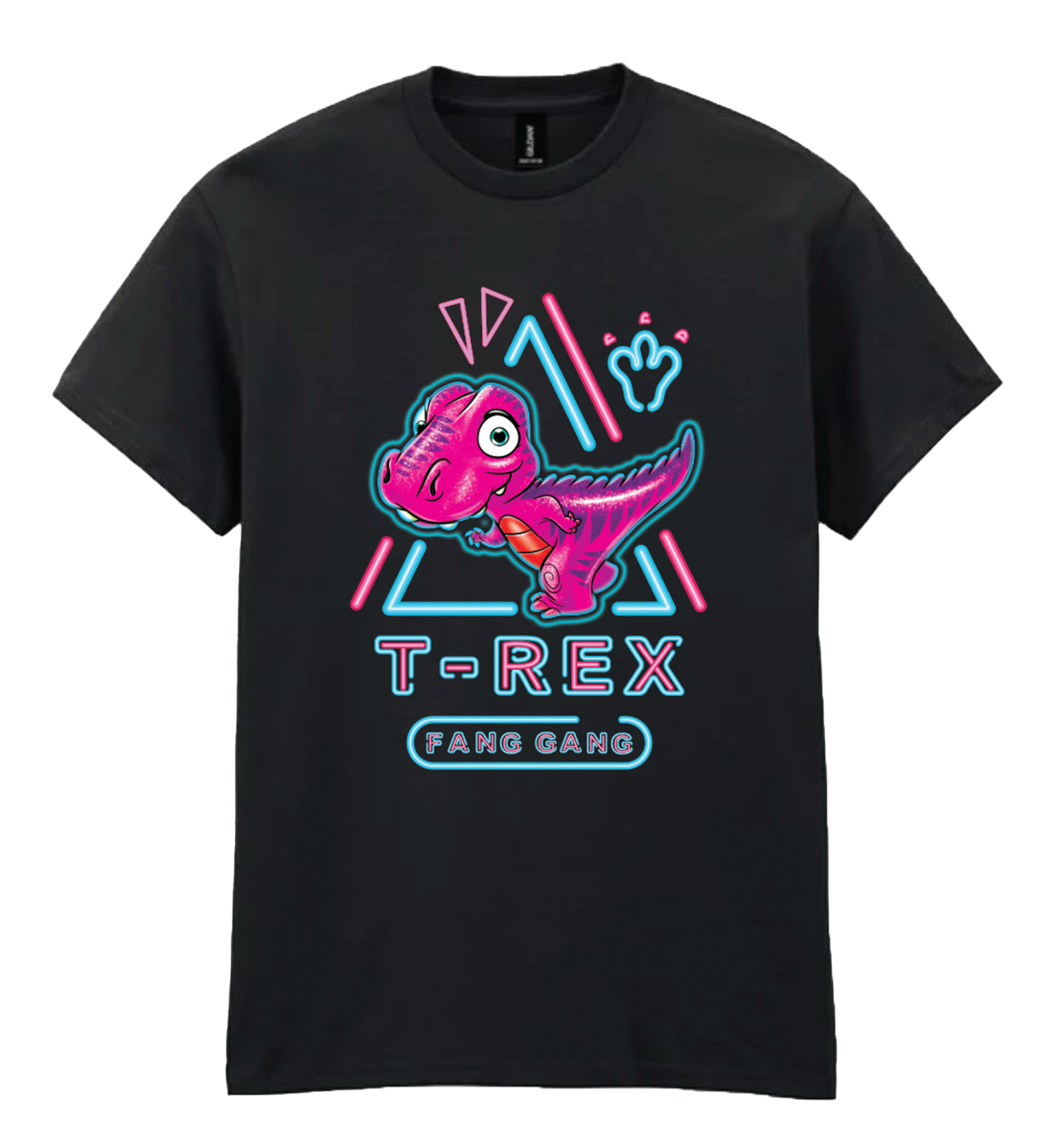 Neon T-Rex Fang Gang Kids T-Shirt