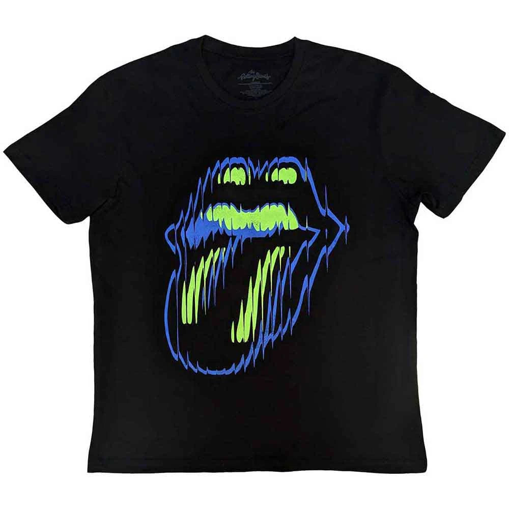 The Rolling Stones Distorted Tongue T-Shirt With Back Print