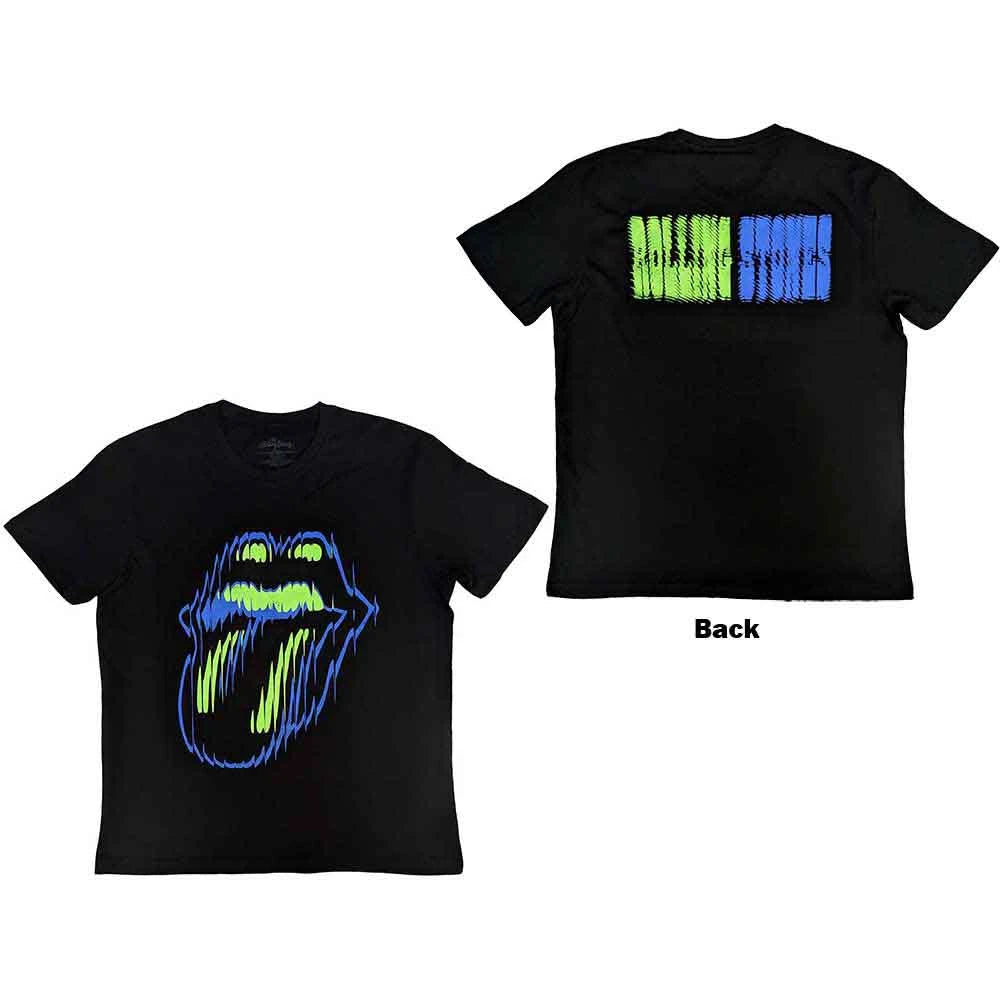 The Rolling Stones Distorted Tongue T-Shirt With Back Print