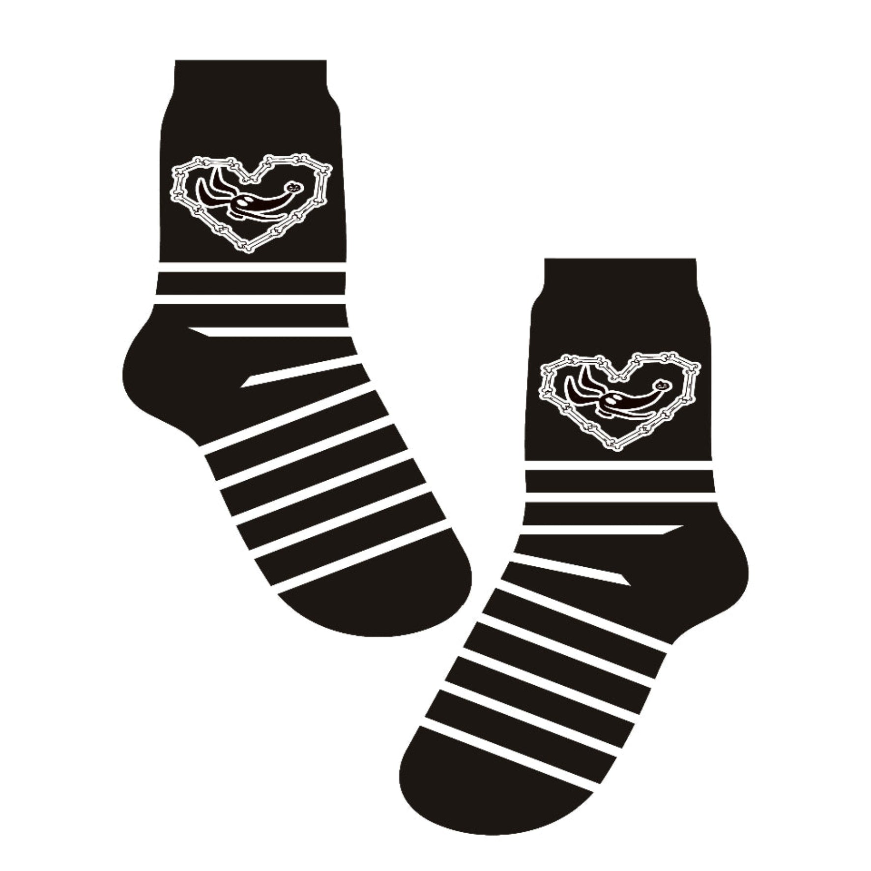The Nightmare Before Christmas Zero Heart Ladies Socks