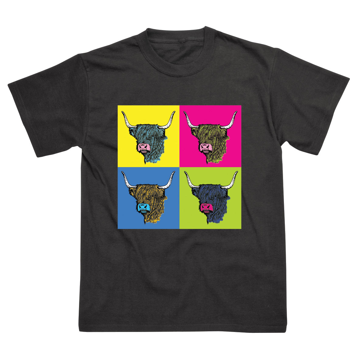 Highland Cow Pop Art T-Shirt