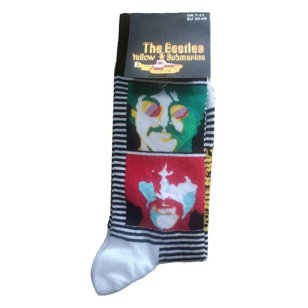 The Beatles Yellow Submarine Sea of Science Faces Colour Men's Socks