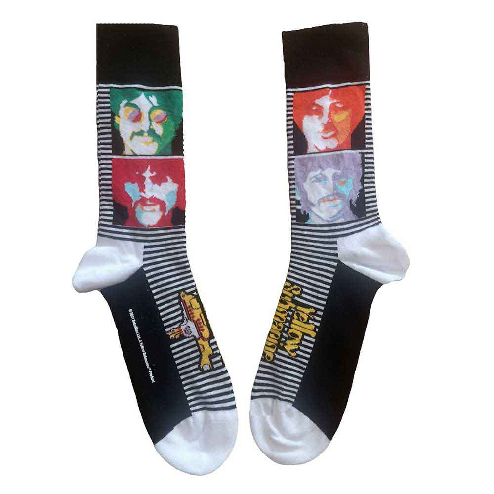 The Beatles Yellow Submarine Sea of Science Faces Colour Men's Socks